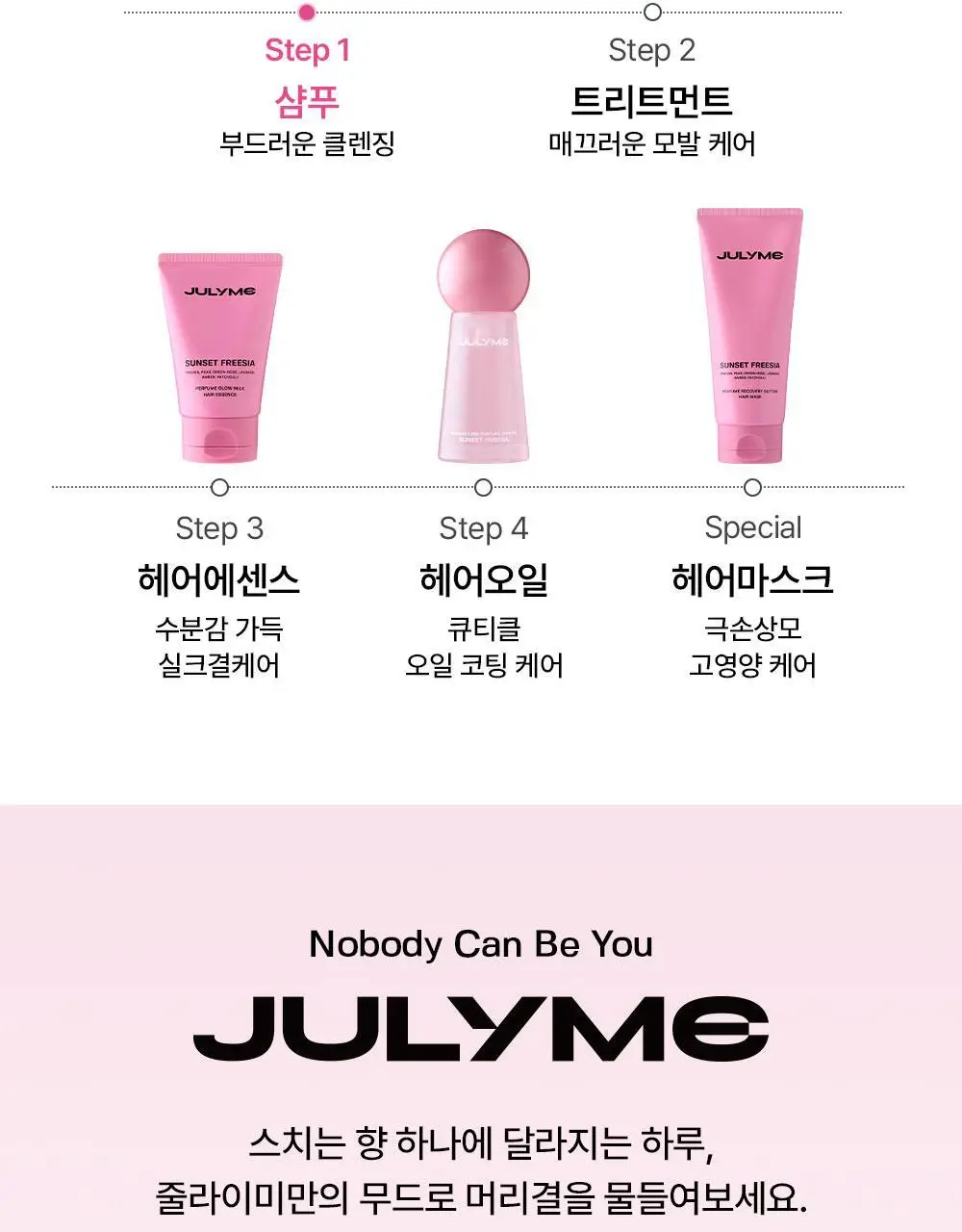 [밀착본딩/모발끊김개선] 줄라이미 데미지케어 퍼퓸 샴푸 선셋프리지아 500ml 상세페이지 18